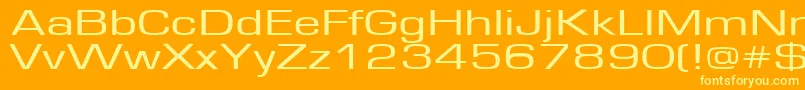 Fonte Europe150 – fontes amarelas em um fundo laranja