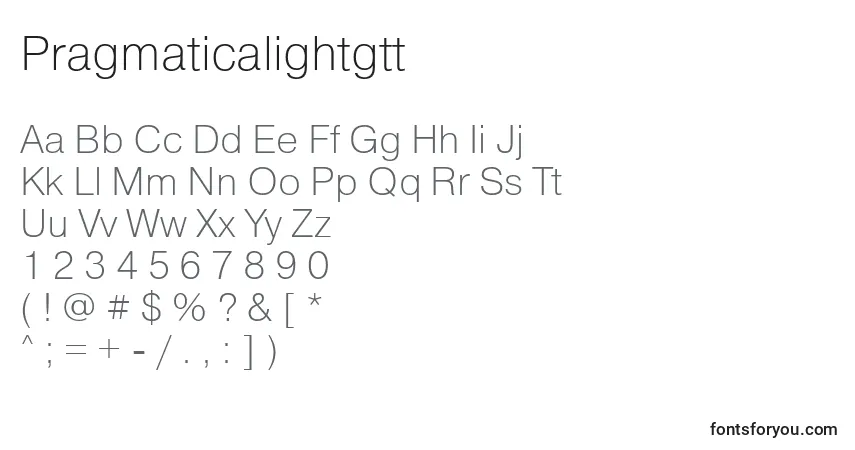 Police Pragmaticalightgtt - Alphabet, Chiffres, Caractères Spéciaux