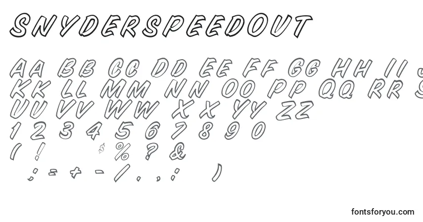SnyderspeedOut Font – alphabet, numbers, special characters
