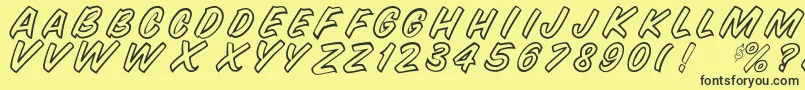 SnyderspeedOut Font – Black Fonts on Yellow Background