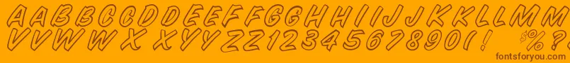 SnyderspeedOut Font – Brown Fonts on Orange Background