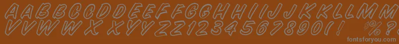 SnyderspeedOut Font – Gray Fonts on Brown Background