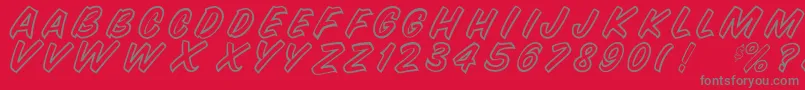 SnyderspeedOut Font – Gray Fonts on Red Background