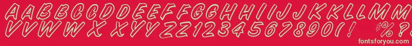 SnyderspeedOut Font – Green Fonts on Red Background