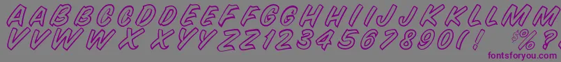 SnyderspeedOut Font – Purple Fonts on Gray Background