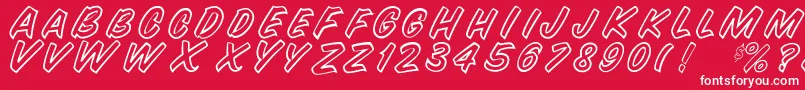 SnyderspeedOut Font – White Fonts on Red Background