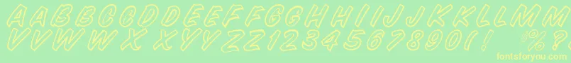 SnyderspeedOut Font – Yellow Fonts on Green Background