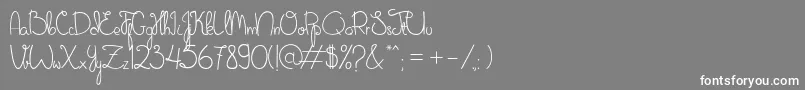 フォントSweetNovember – 灰色の背景に白い文字