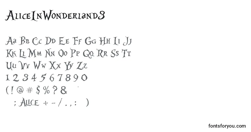 caractères de police aliceinwonderland3, lettres de police aliceinwonderland3, alphabet de police aliceinwonderland3