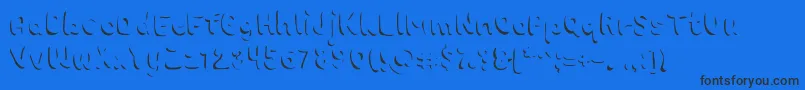 Chokoshadow Font – Black Fonts on Blue Background