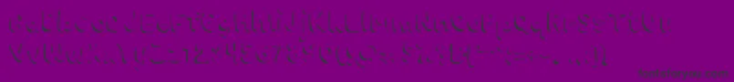 Chokoshadow-Schriftart – Schwarze Schriften auf violettem Hintergrund