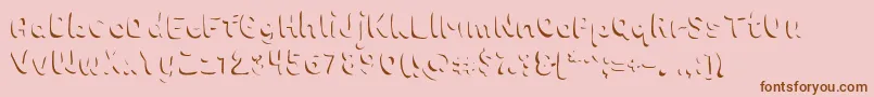 Chokoshadow Font – Brown Fonts on Pink Background