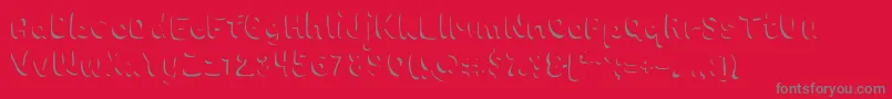 Chokoshadow Font – Gray Fonts on Red Background