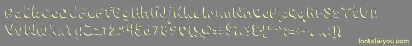 Chokoshadow Font – Yellow Fonts on Gray Background