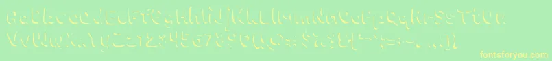 Chokoshadow Font – Yellow Fonts on Green Background