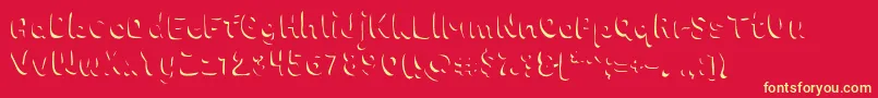 Chokoshadow Font – Yellow Fonts on Red Background