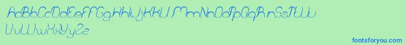 FallingInLove Font – Blue Fonts on Green Background
