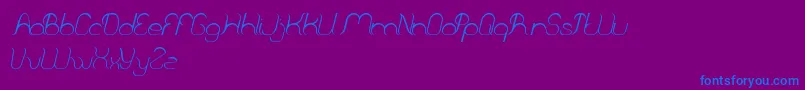 FallingInLove-Schriftart – Blaue Schriften auf violettem Hintergrund