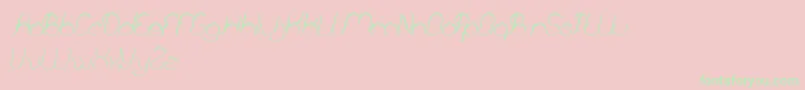 FallingInLove-Schriftart – Grüne Schriften auf rosa Hintergrund