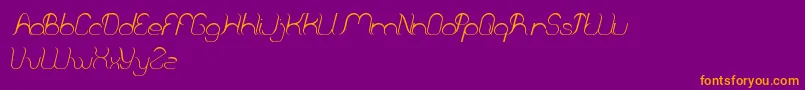 FallingInLove Font – Orange Fonts on Purple Background