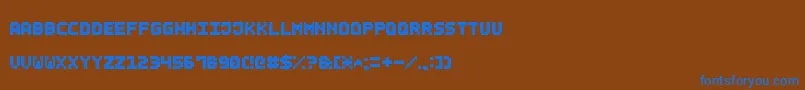 Шрифт SmallBoldPixel7 – синие шрифты на коричневом фоне