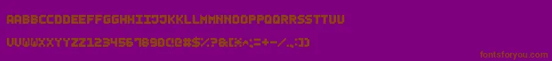Шрифт SmallBoldPixel7 – коричневые шрифты на фиолетовом фоне