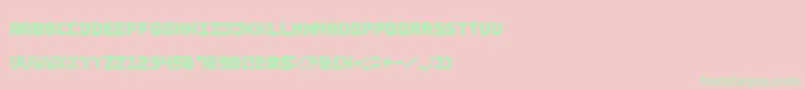 SmallBoldPixel7-fontti – vihreät fontit vaaleanpunaisella taustalla