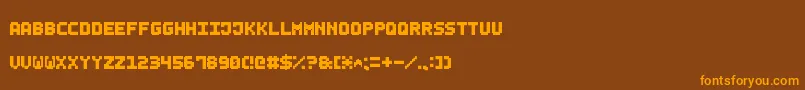 SmallBoldPixel7 Font – Orange Fonts on Brown Background