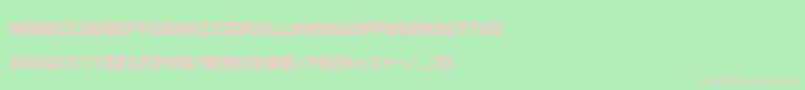 SmallBoldPixel7-fontti – vaaleanpunaiset fontit vihreällä taustalla