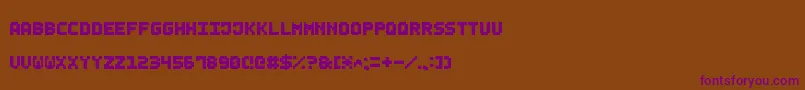 Шрифт SmallBoldPixel7 – фиолетовые шрифты на коричневом фоне