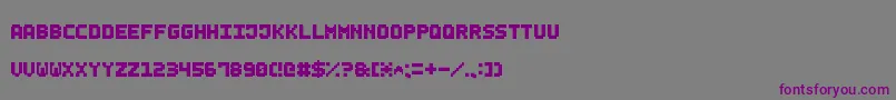 Шрифт SmallBoldPixel7 – фиолетовые шрифты на сером фоне