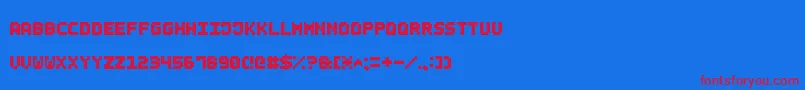 Шрифт SmallBoldPixel7 – красные шрифты на синем фоне