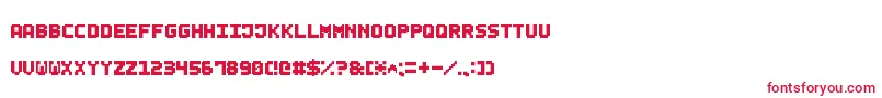 フォントSmallBoldPixel7 – 白い背景に赤い文字