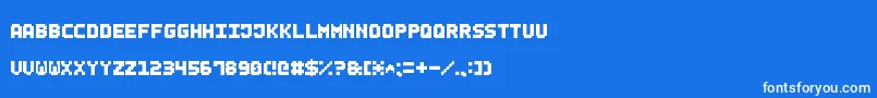 SmallBoldPixel7 Font – White Fonts on Blue Background