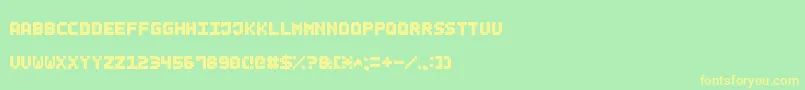 SmallBoldPixel7-Schriftart – Gelbe Schriften auf grünem Hintergrund