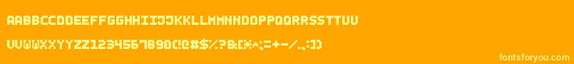 Шрифт SmallBoldPixel7 – жёлтые шрифты на оранжевом фоне