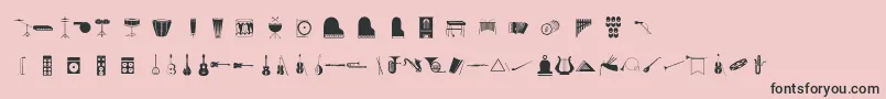 フォントMusico – ピンクの背景に黒い文字