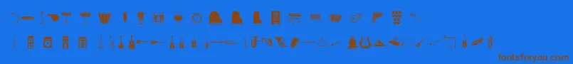 Шрифт Musico – коричневые шрифты на синем фоне