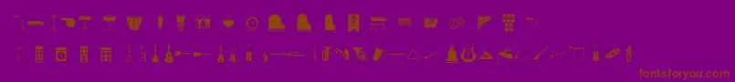 フォントMusico – 紫色の背景に茶色のフォント