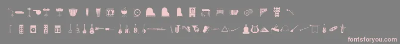 Шрифт Musico – розовые шрифты на сером фоне