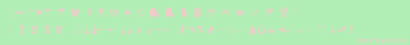 Musico Font – Pink Fonts on Green Background