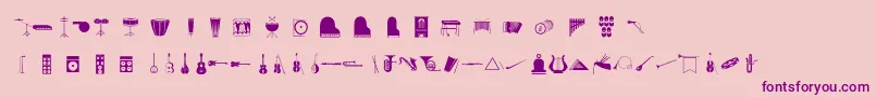 Musico Font – Purple Fonts on Pink Background