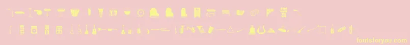Musico-Schriftart – Gelbe Schriften auf rosa Hintergrund