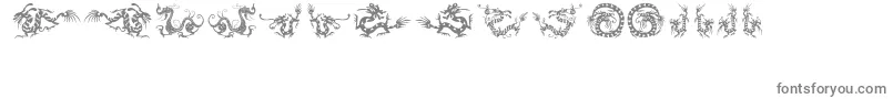 フォントHffChineseDragon – 灰色のフォント