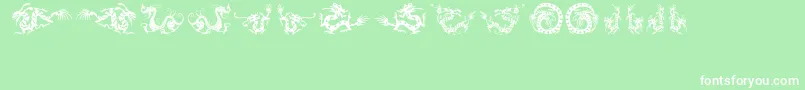 HffChineseDragon Font – White Fonts on Green Background