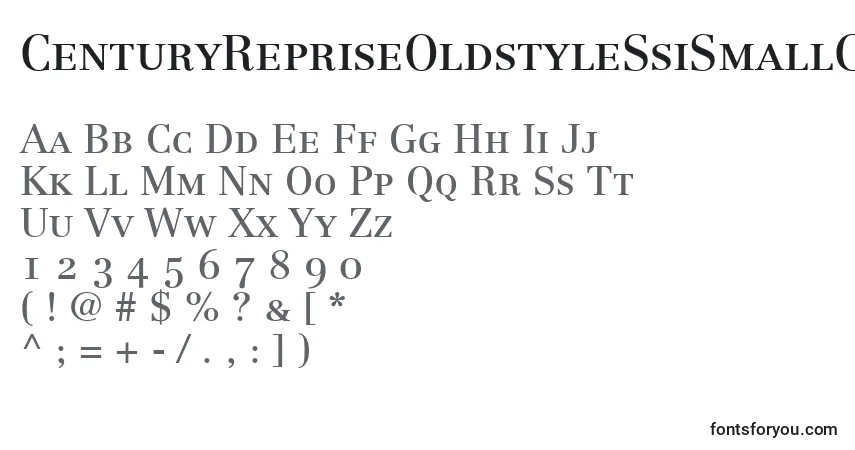 Czcionka CenturyRepriseOldstyleSsiSmallCaps – alfabet, cyfry, specjalne znaki