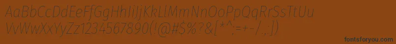 FirasanscondensedThinitalic Font – Black Fonts on Brown Background