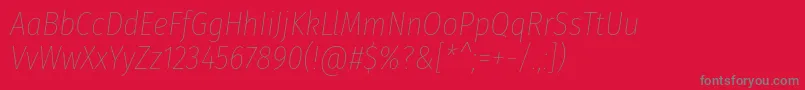 Шрифт FirasanscondensedThinitalic – серые шрифты на красном фоне
