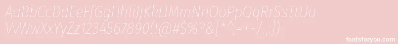 FirasanscondensedThinitalic Font – White Fonts on Pink Background