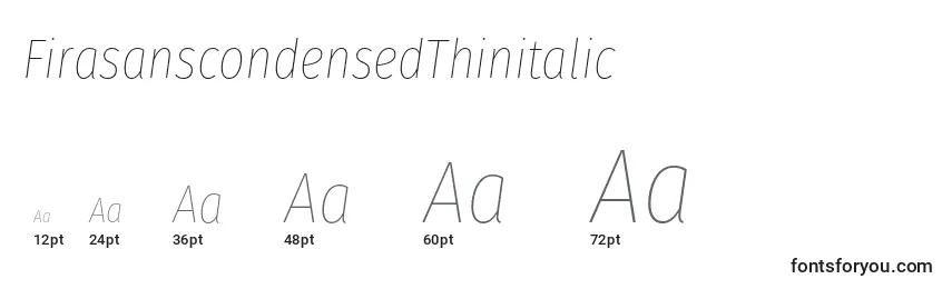 FirasanscondensedThinitalic Font Sizes